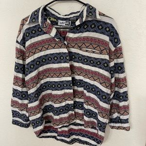 Krazy Kat pattern button up